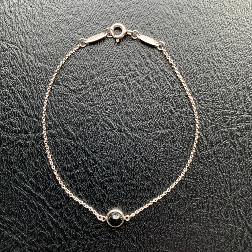 Tiffany & Co Elsa Peretti Silver Onyx Bracelet